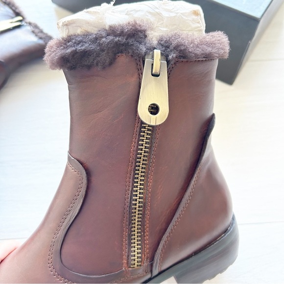 NEW Everybody by BZ Moda Polaris Brown Leather Faux Fur Lined Boots - Picture 5 of 15
